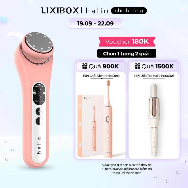 Máy Đẩy Tinh Chất Halio Ion & Cool Beauty Device Nâng Cơ Mặt