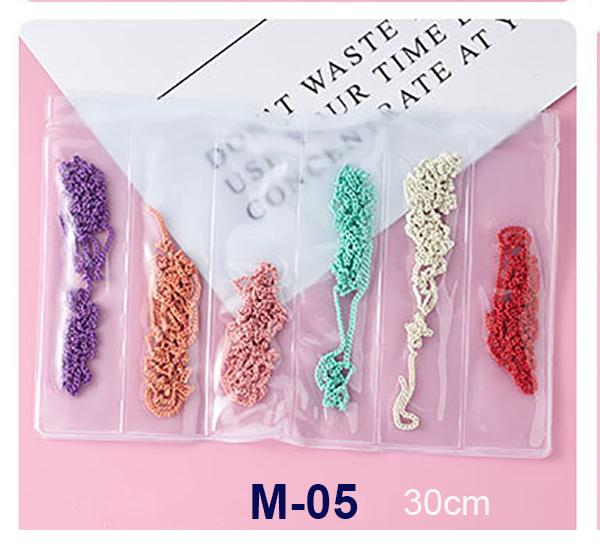 Dây xích,dây bi màu trang trí móng tay