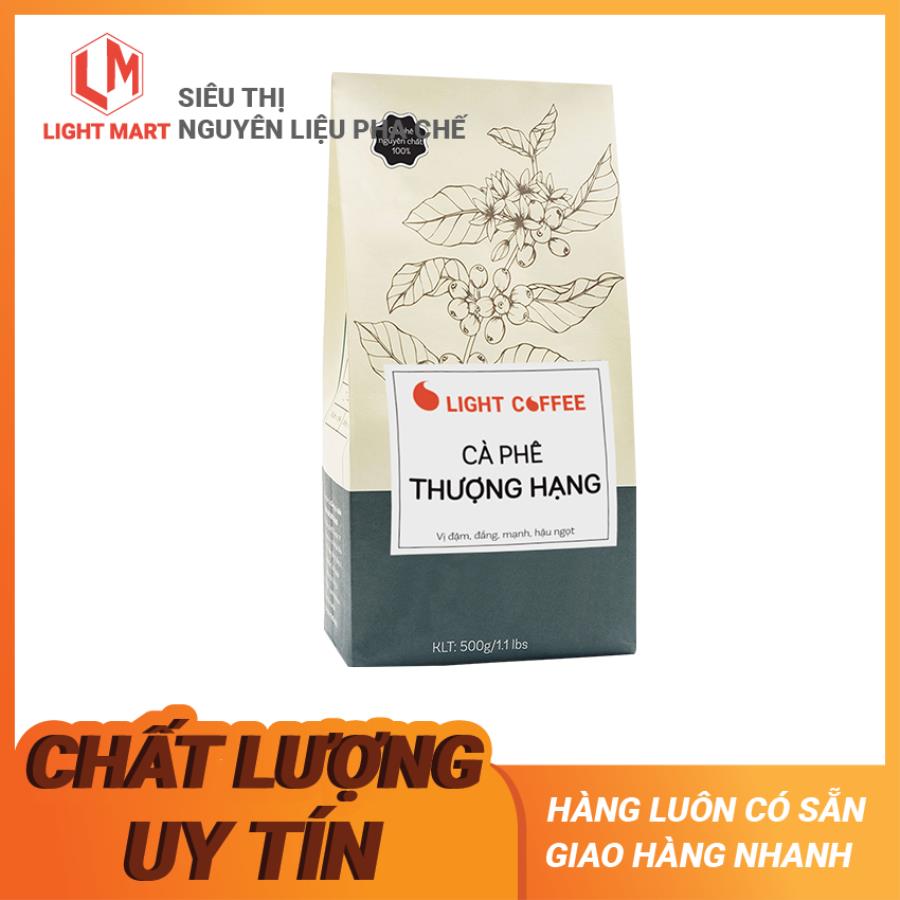 Cà phê Robusta Thượng Hạng Light Coffee Hạt nguyên chất 500g - Rang medium Light Coffee