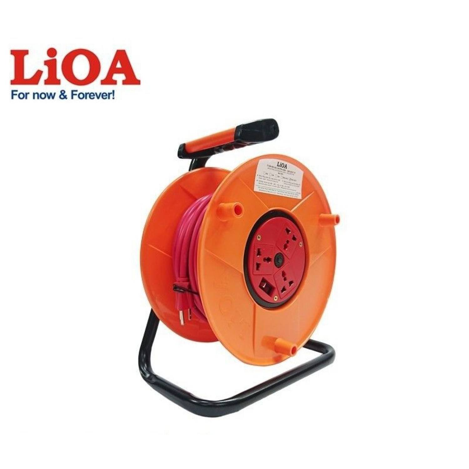 Ổ cắm quay Chống Xoắn LiOA kiểu Rulo Dây 50m Chính hãng