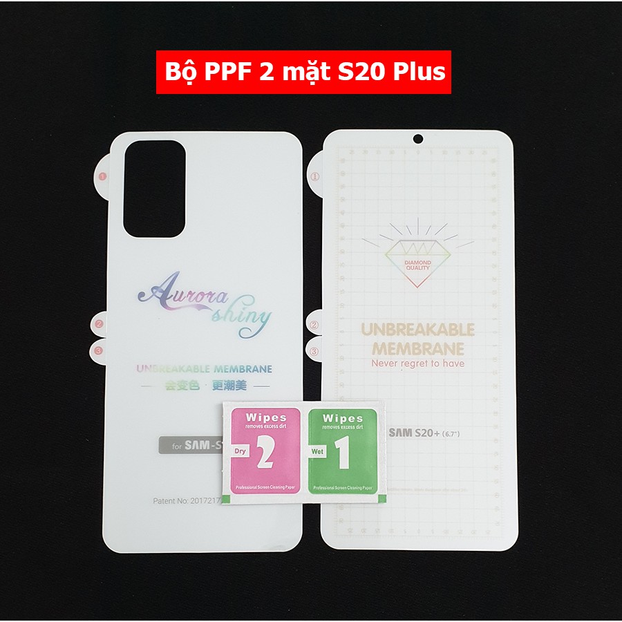 Miếng dán ppf chống xước 2 mặt galaxy s20 plus