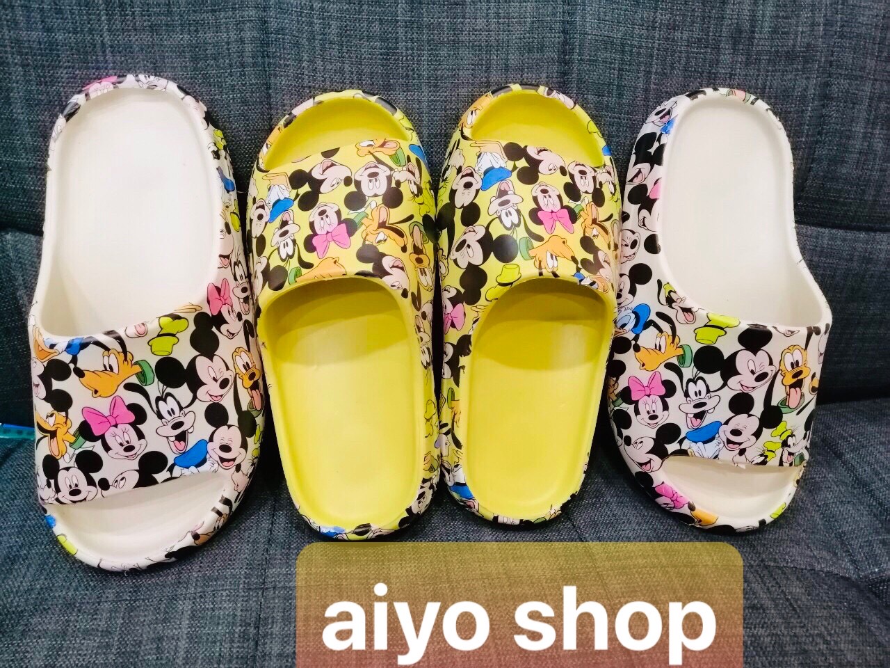 Dép hoạt hình Dép chuột Mickey Dép YZ slide Dép thời trang nữ YZ mẫu mới nhất 2021 Dép hình chuột Mickey