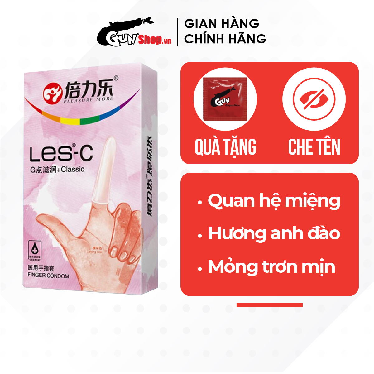 Bao cao su ngón tay nha đam Beilile Les -C - Hộp 8 cái | GUNSHOP VIỆT NAM