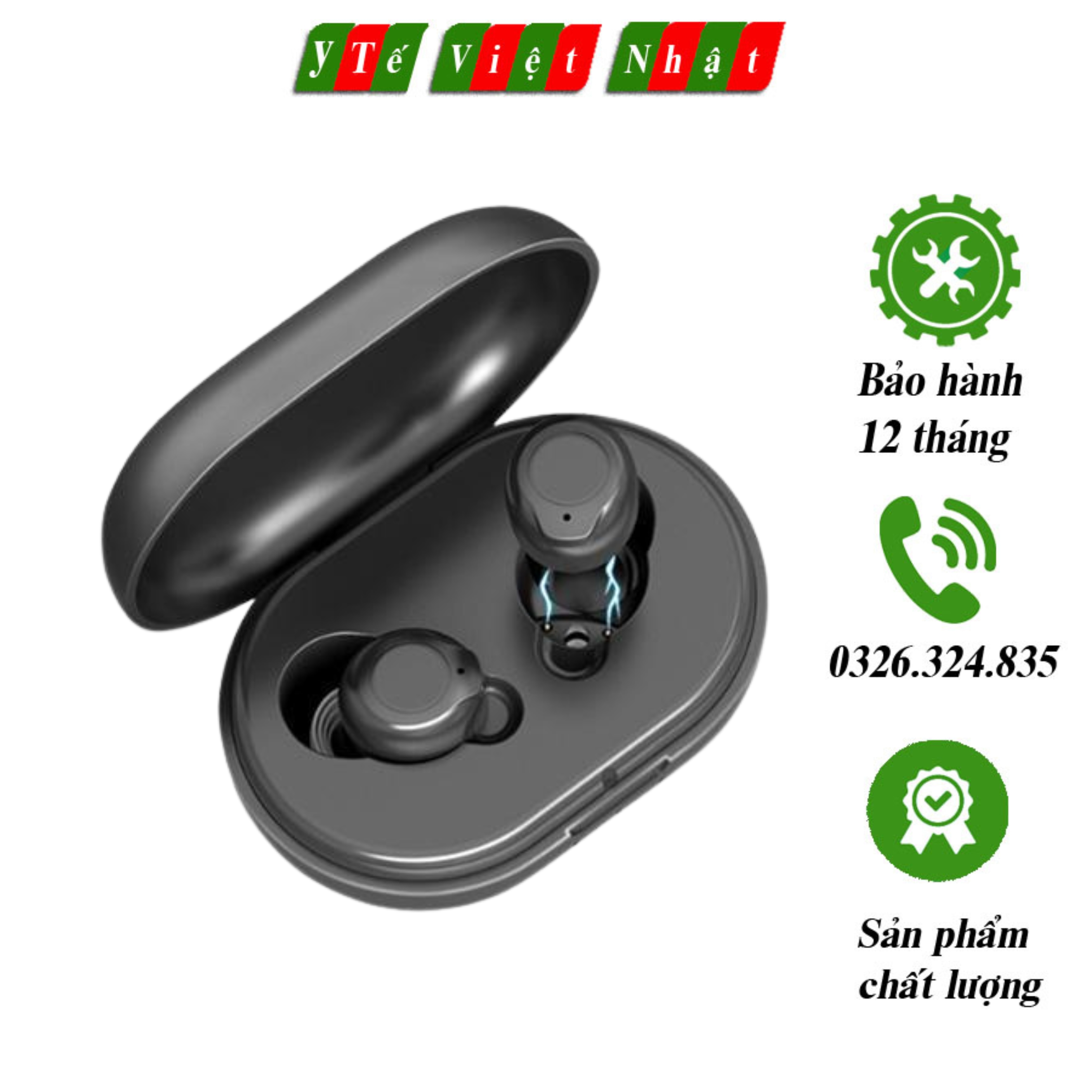 Máy trợ thính không dây, tai nghe trợ thính không dây cảm ứng siêu nhỏ goodmi gm-305