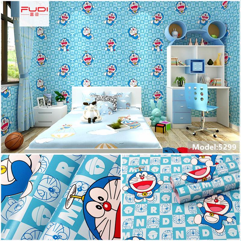10 mét giấy dán tường doremon khổ rộng 45cm có keo dán sẵn