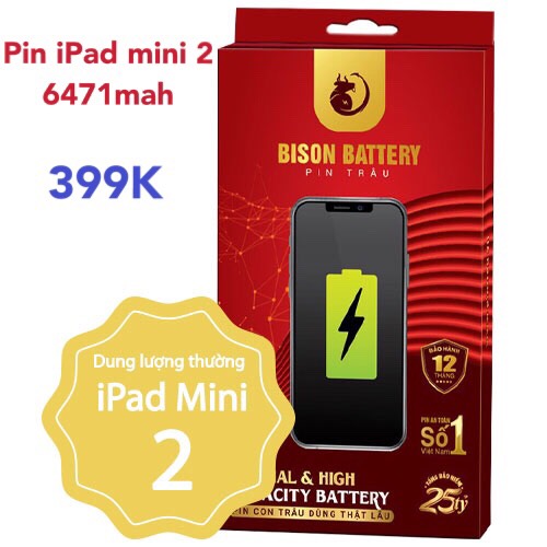 Pin Mini 2, Pin Mini 3 chính hãng BISON dung lượng 6471mah- BH 12 tháng
