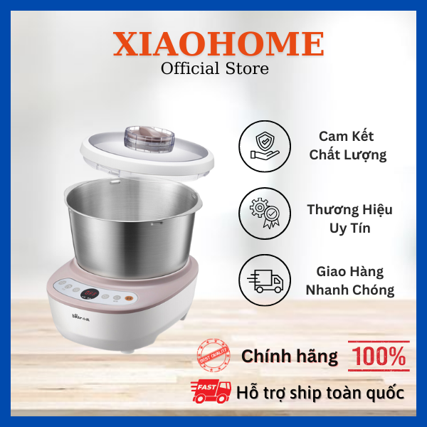 Máy nhào bột tự động bear 5l | hàng quốc tế chính hãng bear