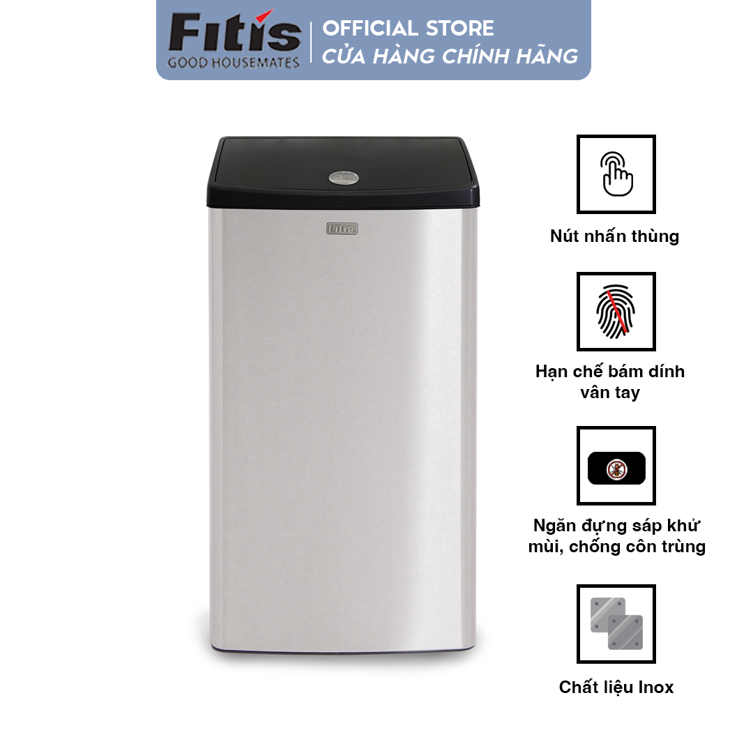 Thùng rác fitis mega - vuông nhấn cao