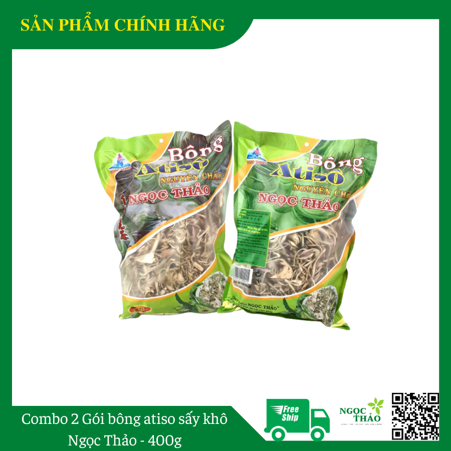 [NEW] Combo 2 gói Bông atiso sấy khô Ngọc Thảo loại 200g - Bông atiso nguyên chất