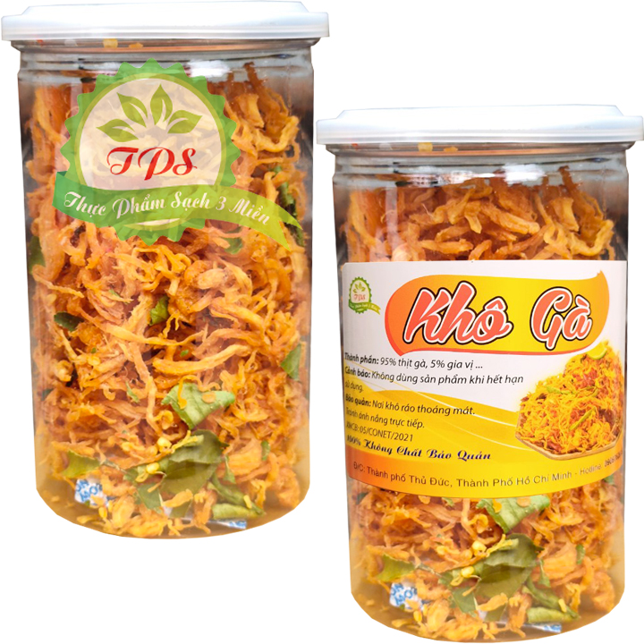 [HCM]Khô gà lá chanh loại đặc biệt thơm ngon - Hũ 200G món ăn vặt siêu ngon