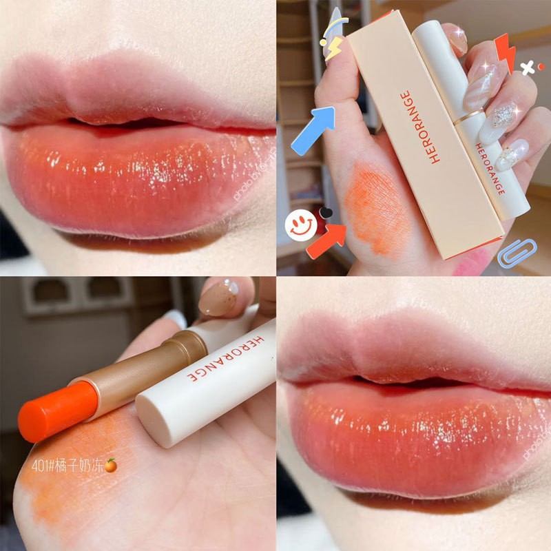 Son Dưỡng HERORANGE Vị Cam THERMOCHROMIC LIPSTICK Đổi Màu Theo Nhiệt Độ