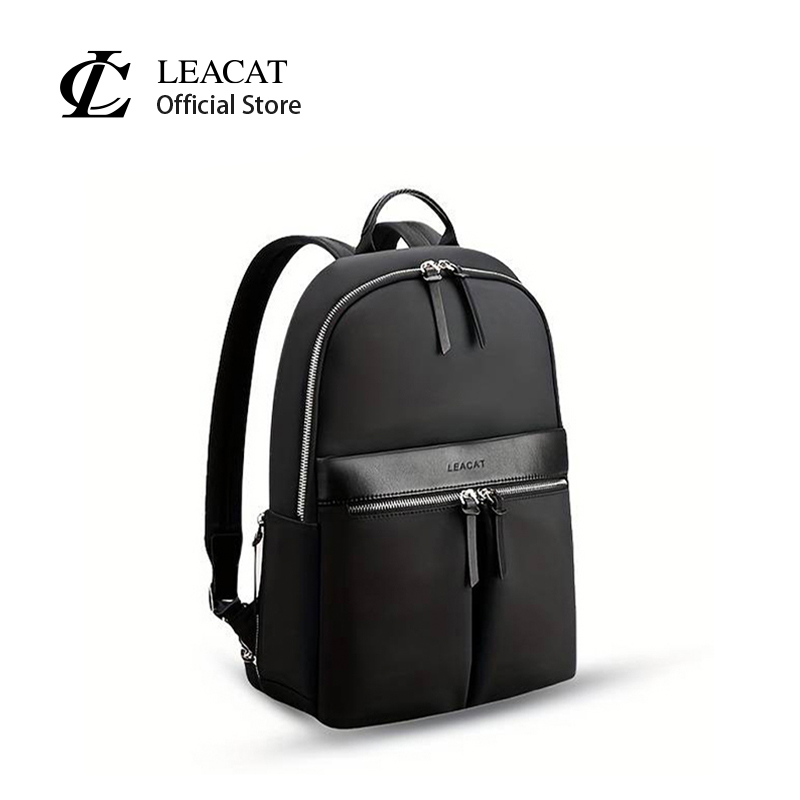 Leacat Slim Backpack Nylon Waterproof Thin Large Capacity Laptop Purse Travel Business Backpack Ladies Bags