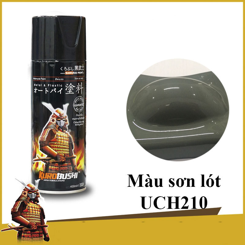 Uch210 - sơn xịt dành cho xe máy samurai lót xám