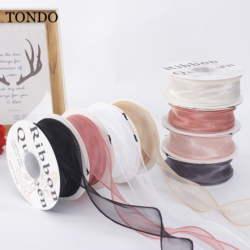 Dây Ruy Băng Voan Viền Sóng Biên May Đẹp Phong Cách Hàn Quốc Bản 4cm - 5m