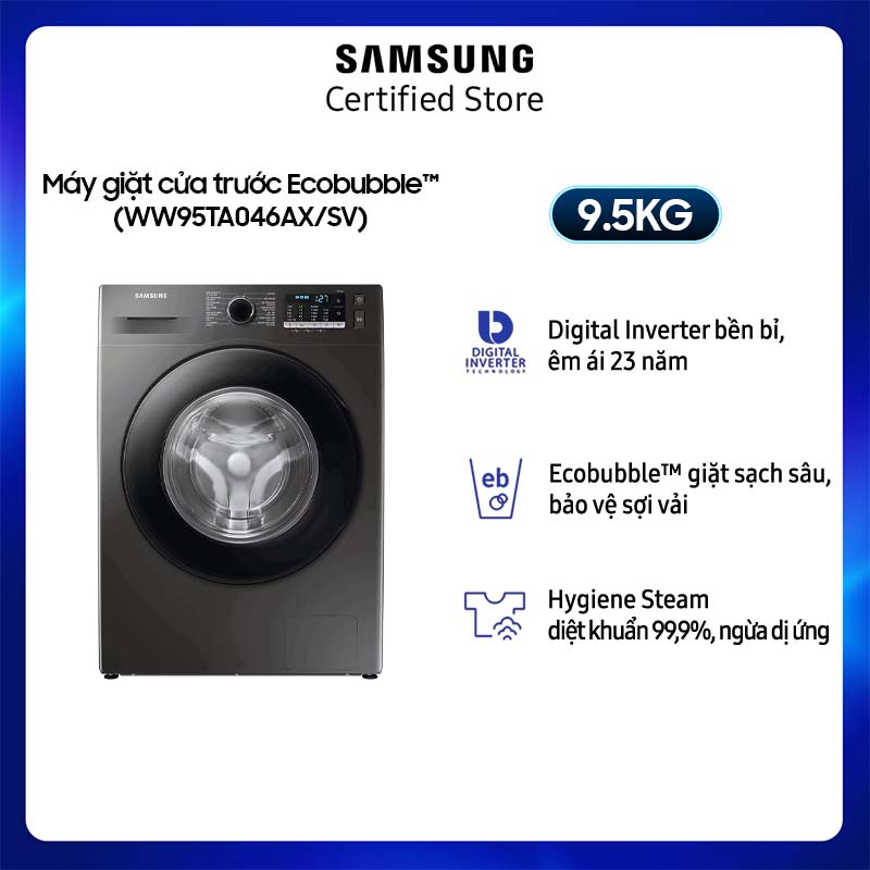 [KHÔNG COD][FreeSHIP + Lắp Toàn Quốc] Máy giặt Samsung Ecobubble 95kg (WW95TA046AX)