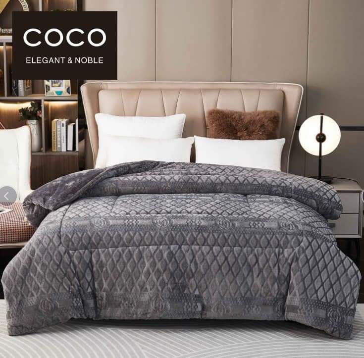 Chăn Nỉ Lông Cừu COCO Siêu Ấm [Chính Hãng] Mền COCO Dày Mịn, Kèm Túi Xách, Kích Thước 2mx2m3, Nặng 4