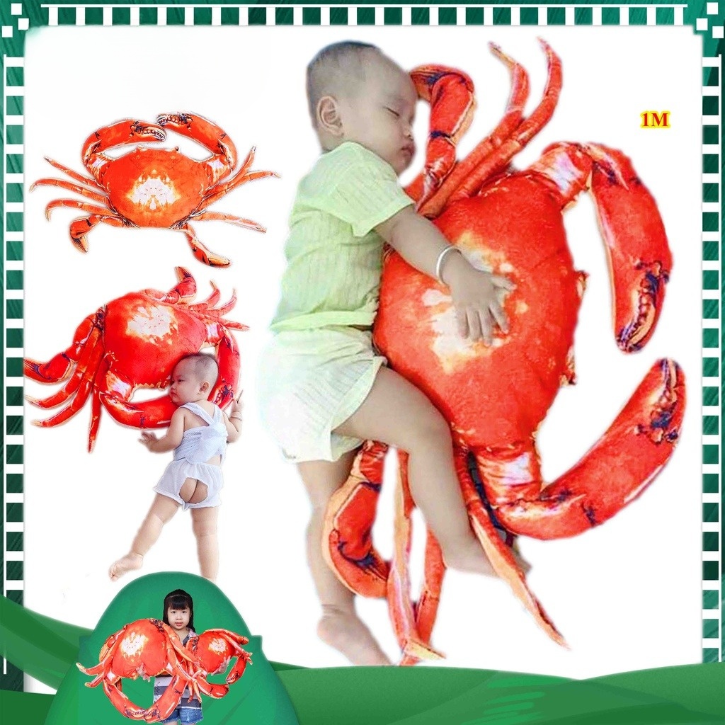 Gối ôm 3d hình cua luộc siêu to