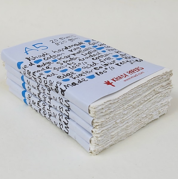 Xấp giấy vẽ màu nước handmade, Khadi, Ấn độ, 320gsm, A6 hoặc A5