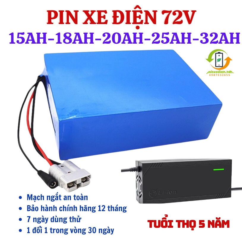 Bộ pin xe điện 72V 15Ah-18Ah-20Ah-25Ah-30Ah-35Ah