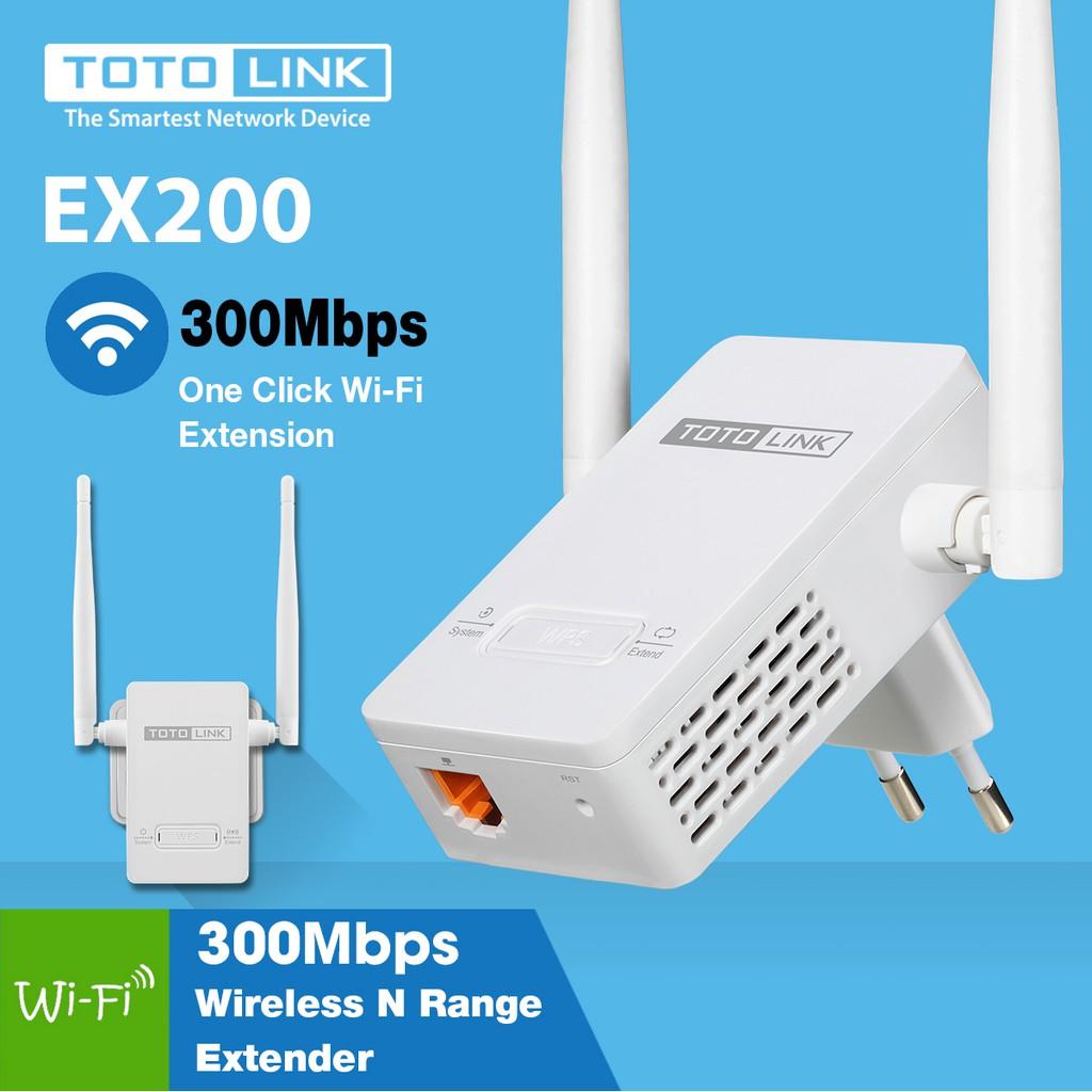 Thiết bị mở rộng sóng wifi Toto-Link EX200 kích wifi extender repeater tăng sóng wifi full vạch EX 200