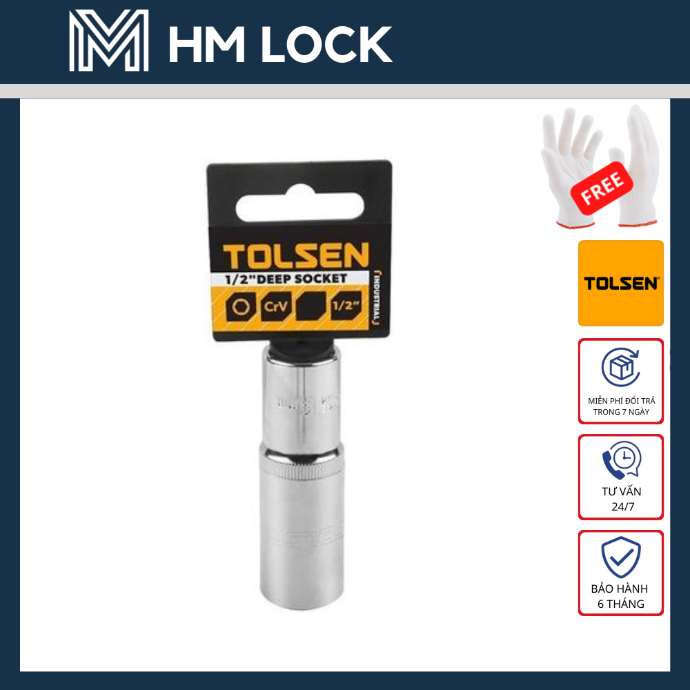 Đầu tuýp lục giác dài 1/2 8 - 32mm tolsen - hàng chính hãng - 16558
