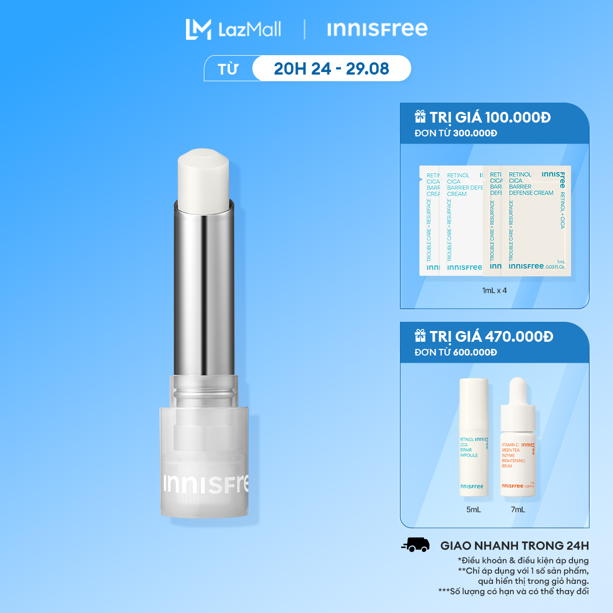 Son dưỡng bóng môi innisfree dewy treatment lip balm 3.2g