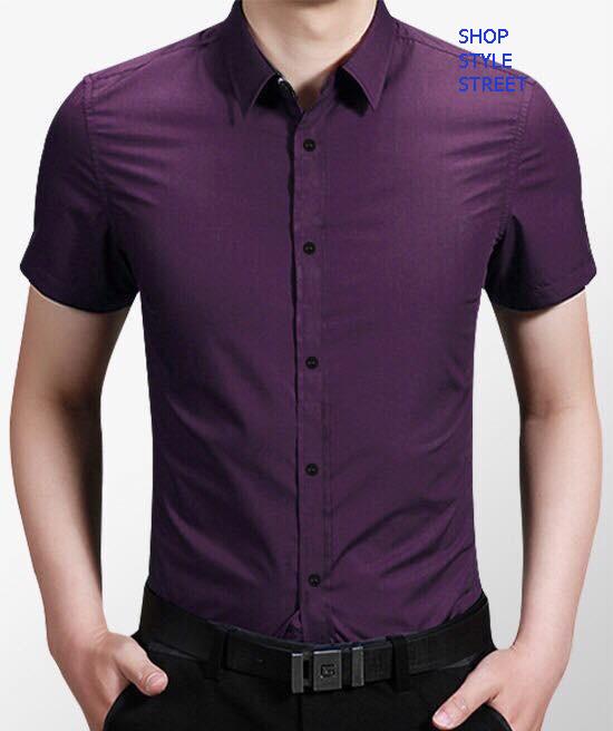 Áo sơ mi nam màu màu tím