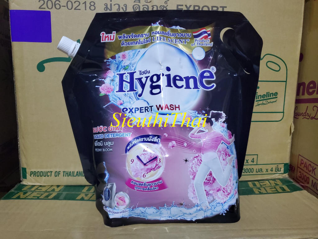 Nước giặt xã đậm đặc Hygiene túi 1800 ml - Màu đen