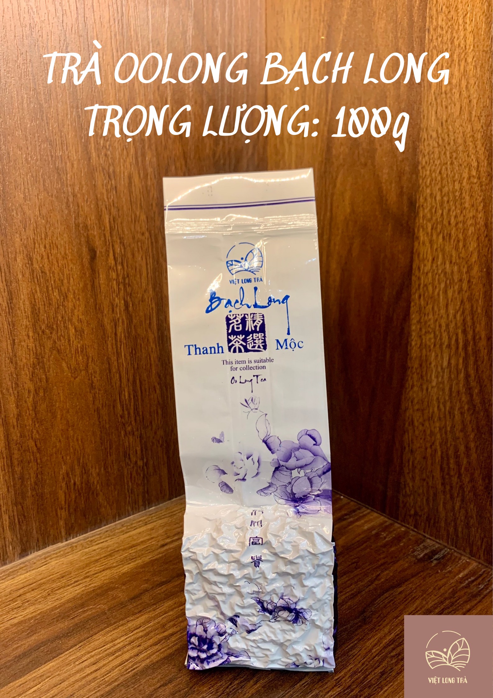 Trà oolong bạch long - 100g - thượng phẩm - việt long trà