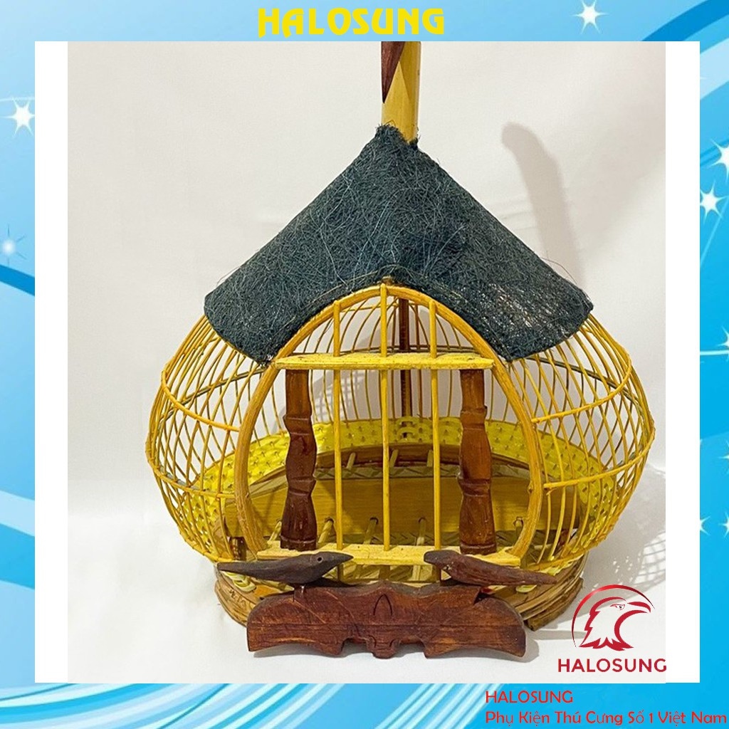 Lồng bẫy chim cu gáy Halosung chất lượng cao kèm phụ kiện lồng chim LC74