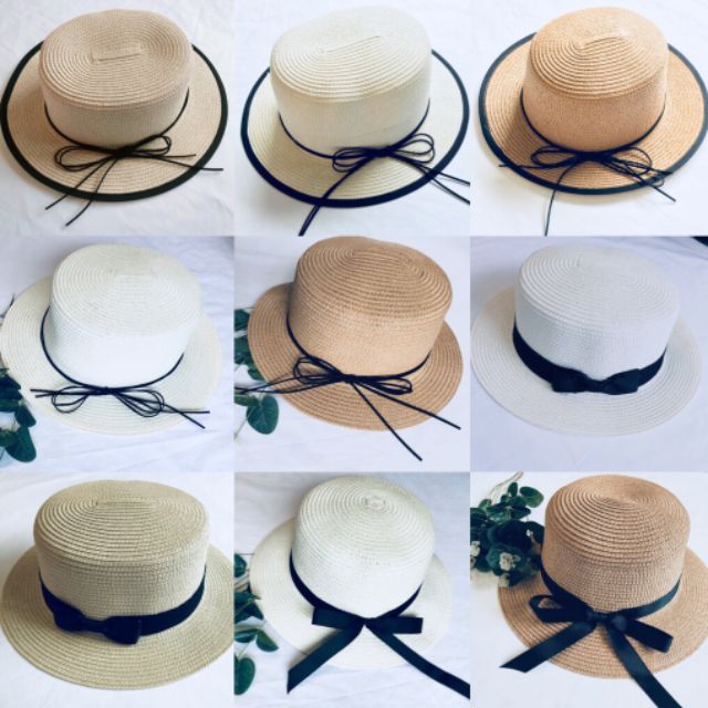 Combo sỉ 10 mũ cói vành nhỏ, vành rộng