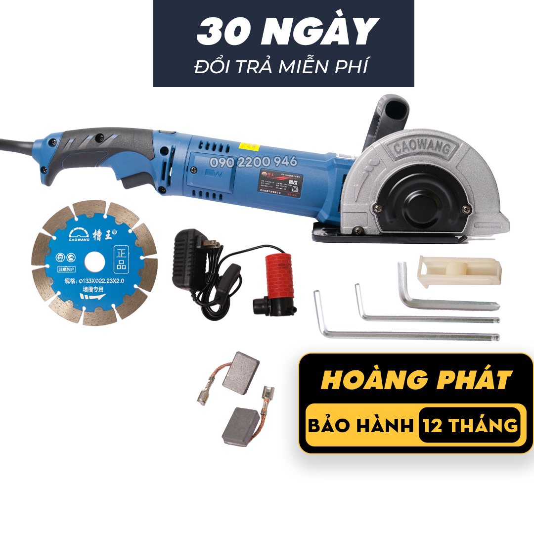 Máy cắt rãnh Caowang 1332 | máy cắt tường không bụi , Máy cắt rãnh tường điện nước l công xuất 1800W | máy cắt caowang | máy xẻ tường không bụi | dây đồng 100% | lưỡi 133mm | bảo hành 1 năm