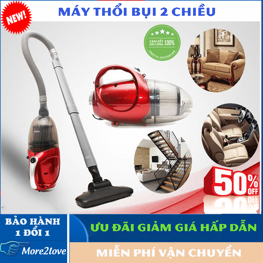 Máy Hút Bụi Cầm Tay Hai Chiều - Thiết Kế Ưu Việt Với Tính Năng Hút Và Thổi Linh Hoạt Với Các Khe Nhỏ Như Trong Máy Tính, Khe Tủ - Máy Hút Bụi Hai Chiều Thổi Hút Cao Cấp, MáY HúT BụI Cầm Tay Loại Nào Tốt - Bảo Hành 12 Tháng - More2Love