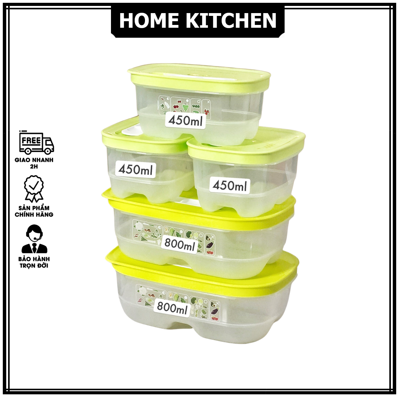 Bộ hộp trữ mát có nút hô hấp Ventsmart Five Star - Tupperware