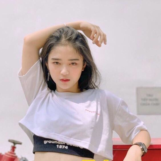 Linh Anh Boutique Áo Thun Croptop GROUNDBREAKING 1974 (Set 2 áo CROPTOP & BRA)..!!!....