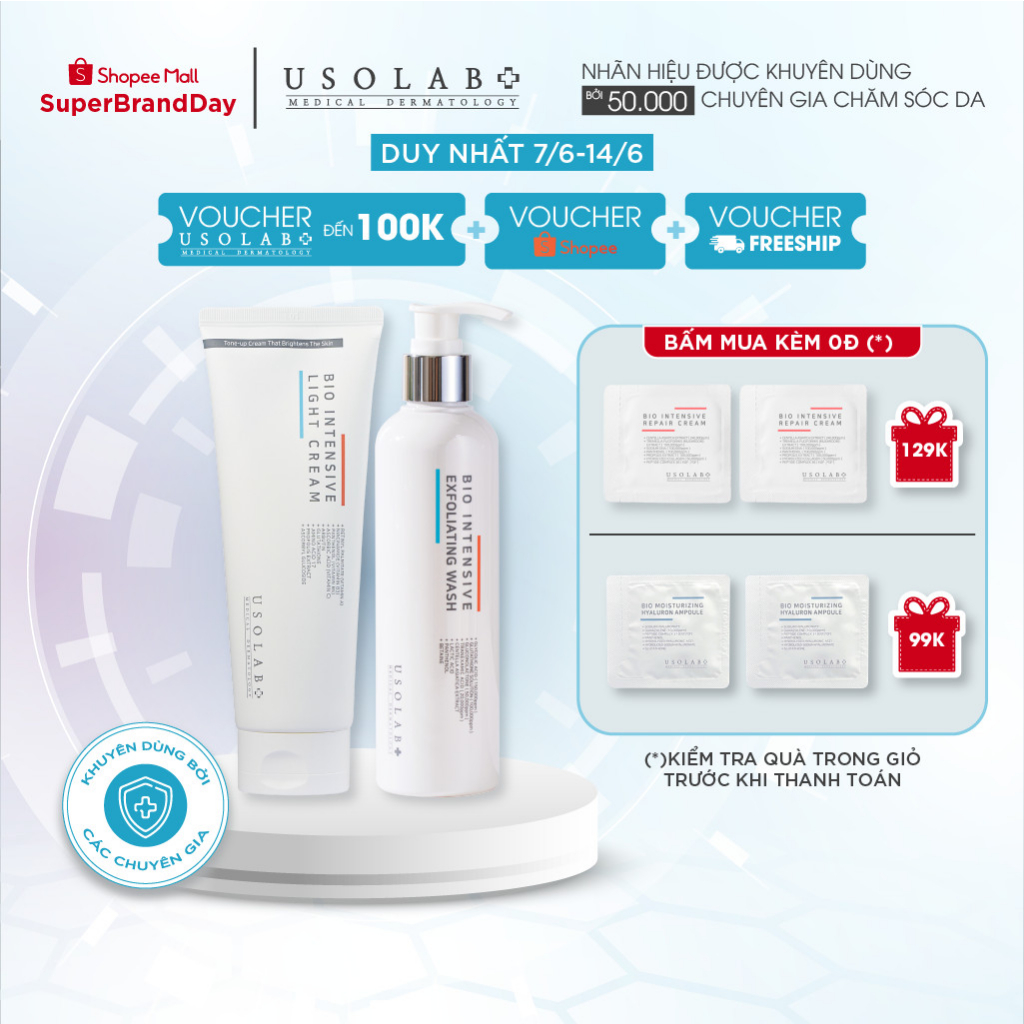 Bộ dưỡng trắng da tại nhà cao cấp Bio Intensive USOLAB 250ml