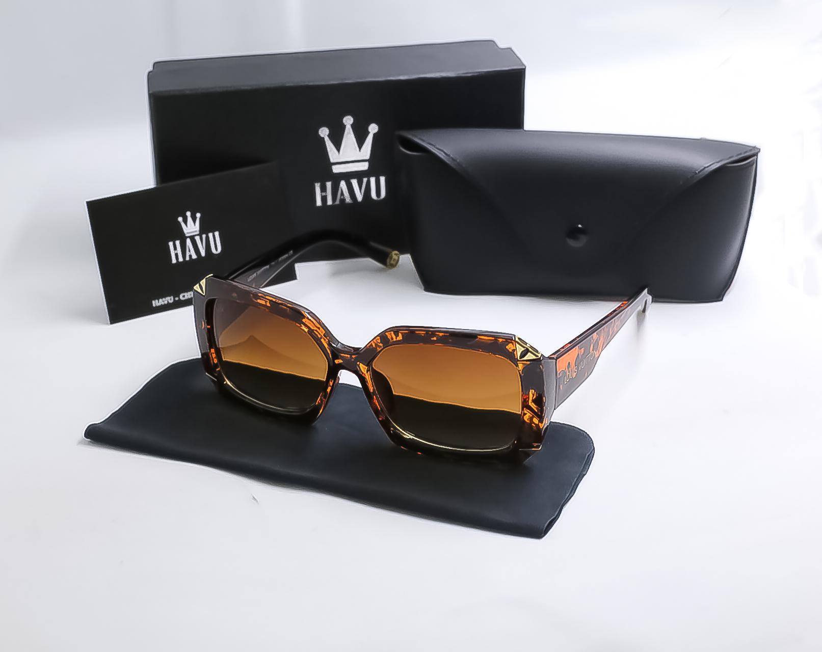 Kính mắt nữ havu-h3 chính hãng cao cấp, ôm sát khuôn mặt, chống tia uv + full box havu + khăn lau kính + thẻ chính hãng