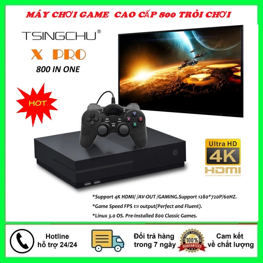 Máy chơi game,máy chơi gamer điện tử, máy chơi gamer cầm tay 4 nút,may choi game cổng HDMI, AV, X-pro 800 in 1