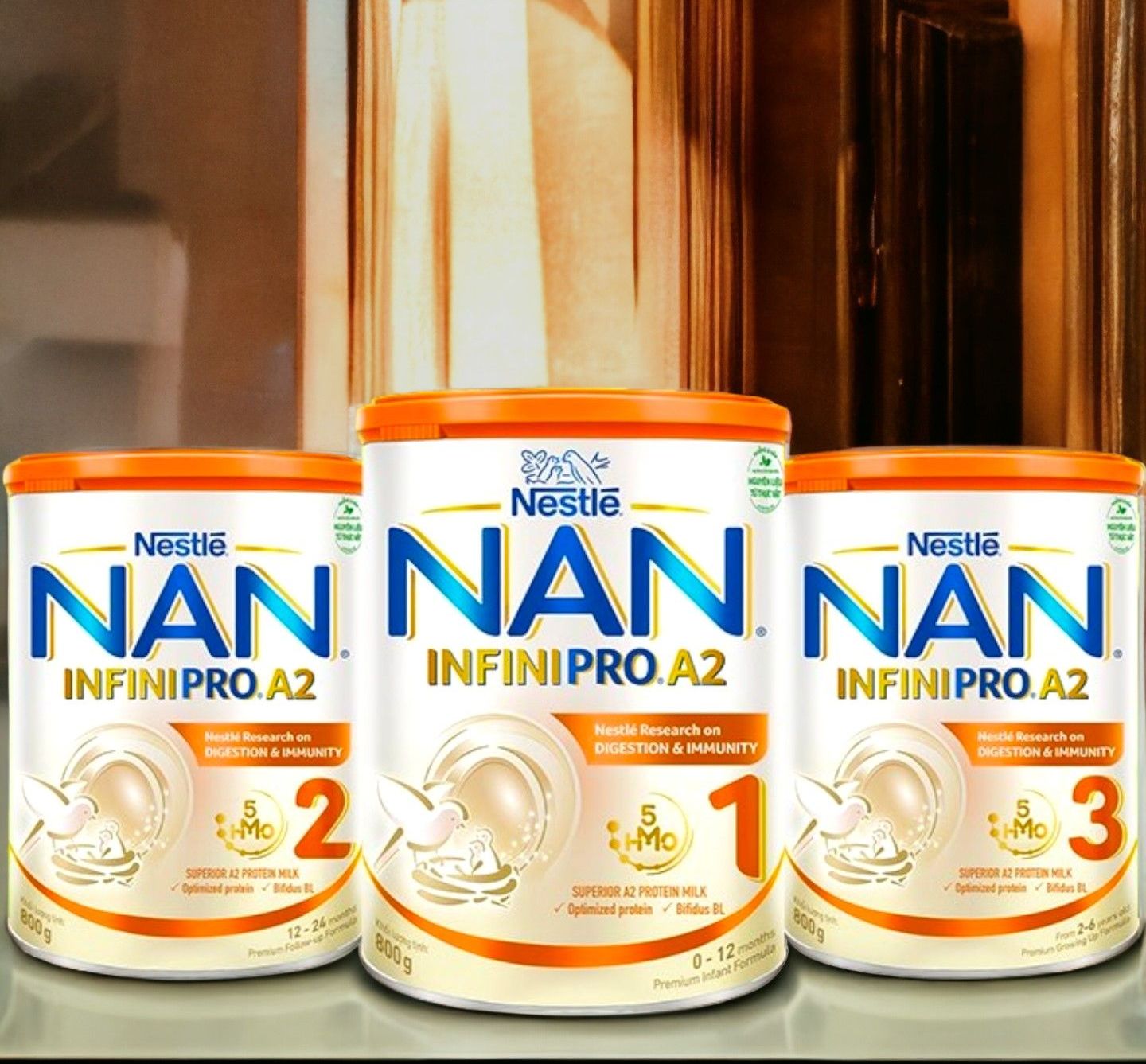 Sữa công thức nestle nan infinipro a2 số 1,2,3 800gr