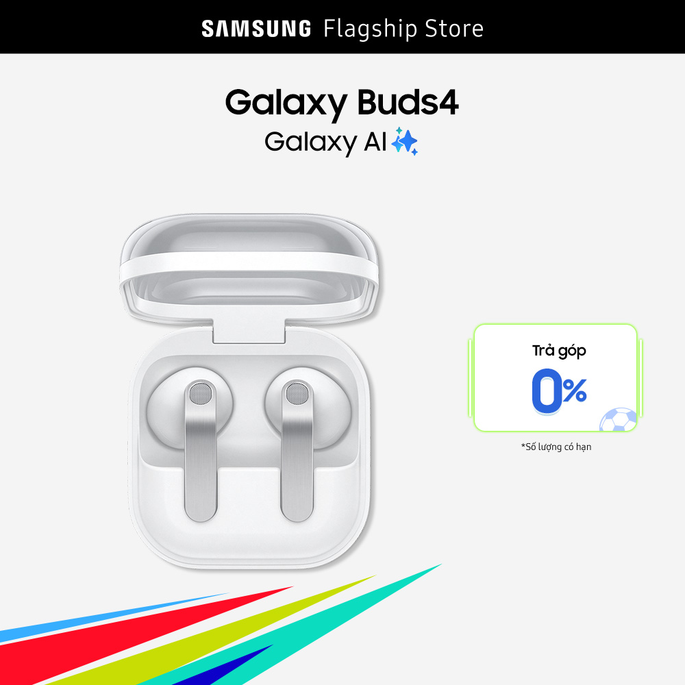 [SIÊU SALE GIỮA NĂM 20H 5-8.6] Tai nghe Samsung Galaxy Buds4, Chất âm Hi-Fi đa tầng, Chống ồn chủ động, Galaxy AI đa tác vụ