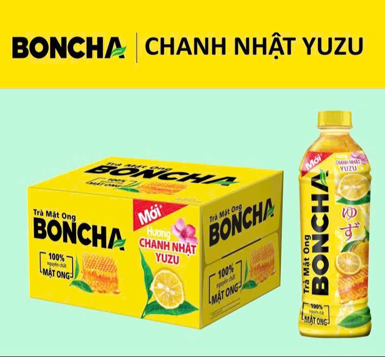 1 thùng BONCHA Trà Chanh Nhật YUZU /24 Chai *450ml
