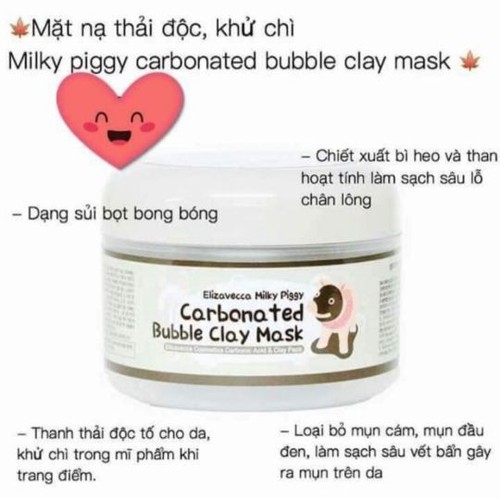 Mặt nạ dưỡng da sủi bọt bì heo Carbonated Bubble Clay Mask thải độc khử chì