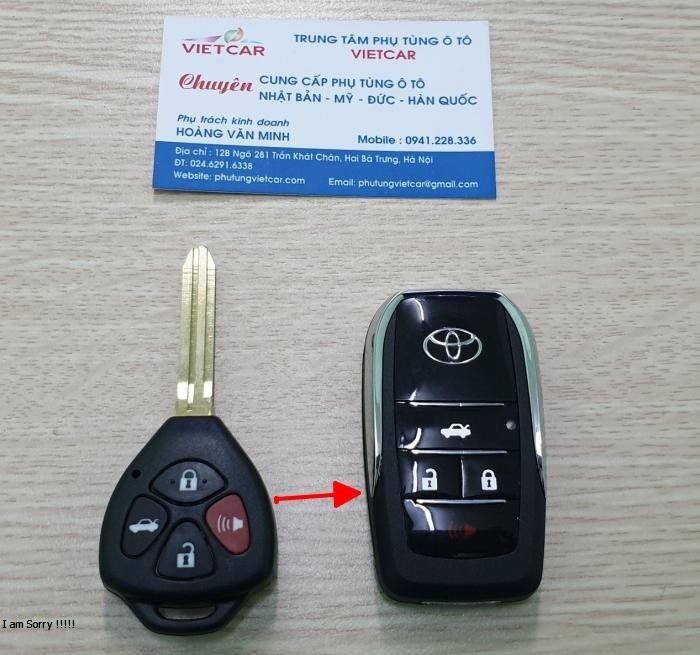 [TUYỆT PHẨM ĐỘ CHÌA] Vỏ chìa khóa GẬP cho Toyota Camry (4 nút)