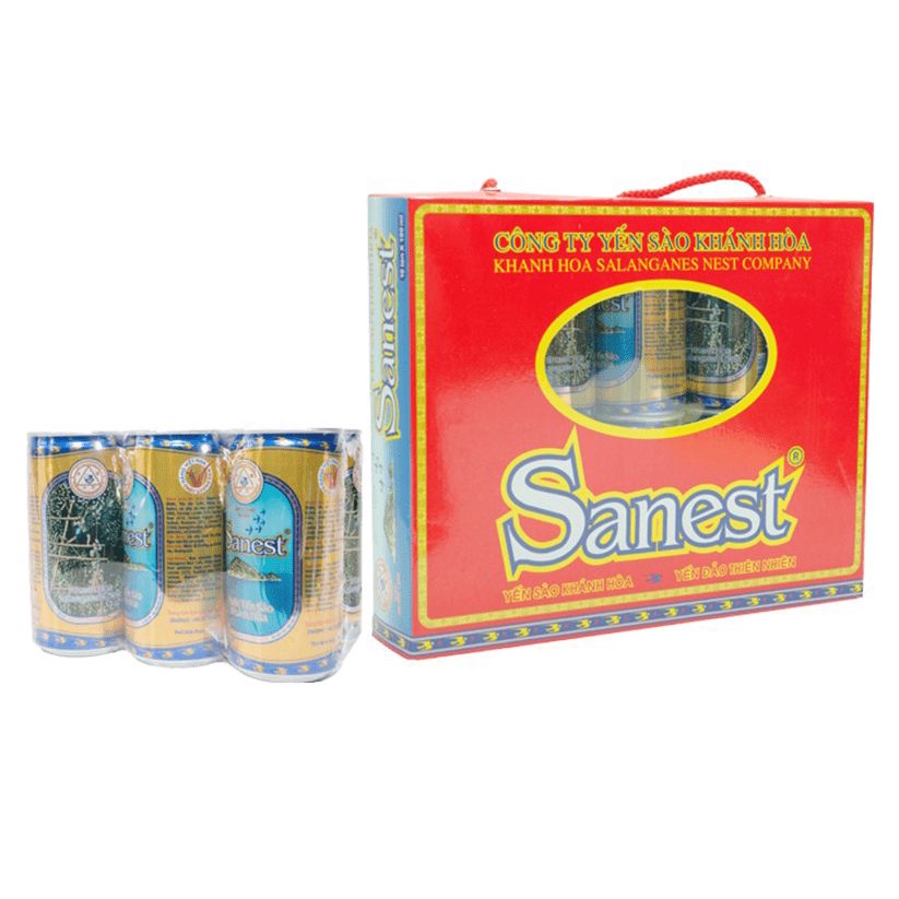 Nước yến sào khánh hòa sanest lon 190ml - hộp 10 lon