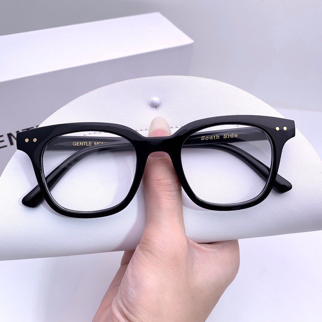 Kính giả cận G.M đinh vàng hàng cao cấp cho nam và nữ, gọng vuông thời trang teen thay tròng cận thị được