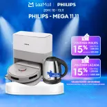 Robot Vừa Hút Bụi Vừa Lau Philips XU6500/82 Lực Hút 2700PA - Hàng Chính Hãng