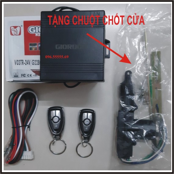 [TẶNG CHUỘT CỬA] Bộ điều khiển cửa xe ô tô GIORDON 2280