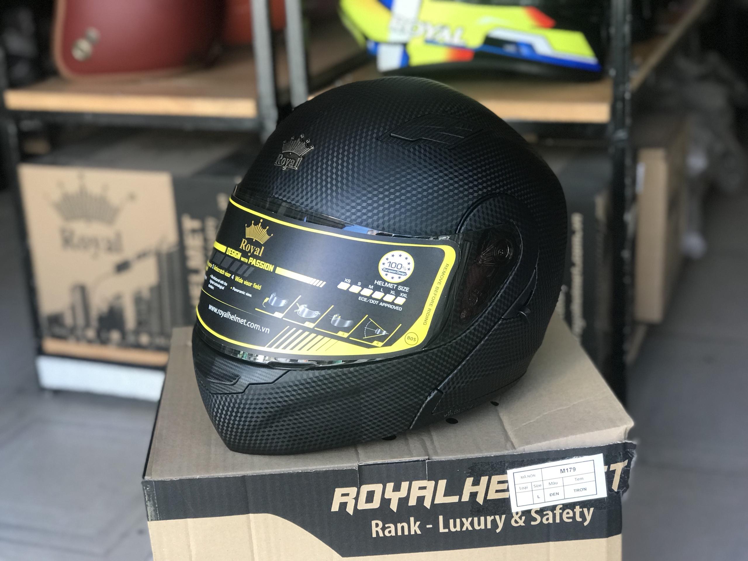 Nón bảo hiểm royal m179 lật hàm - 2 kính
