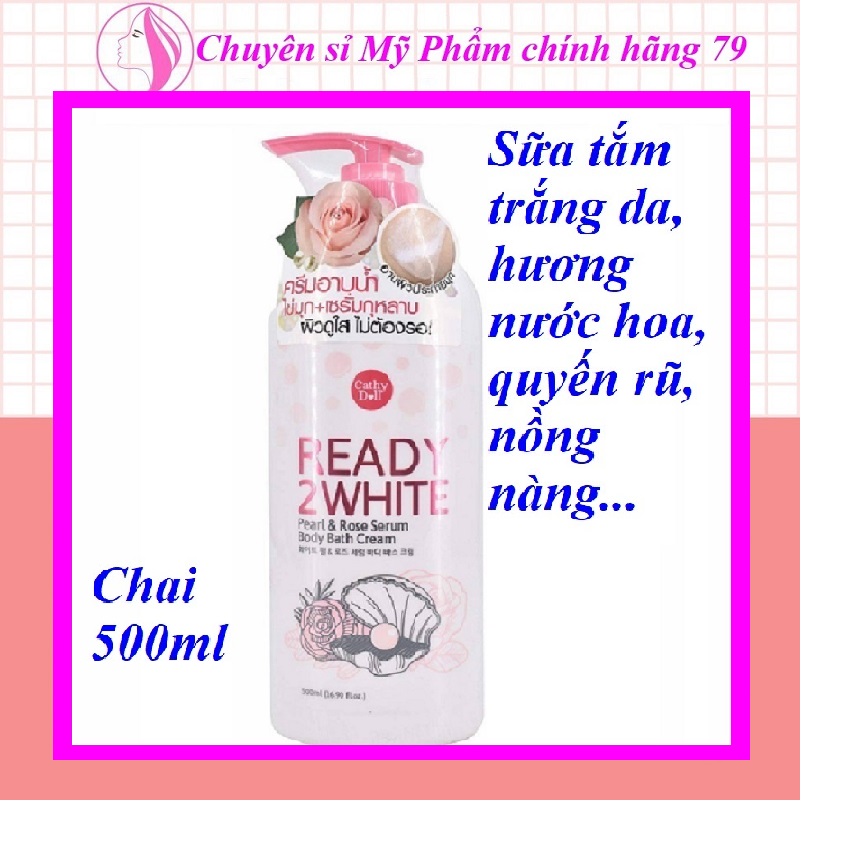 Sữa tắm Ready 2 White 500ml trắng da giữ ẩm sữa tắm nước hoa