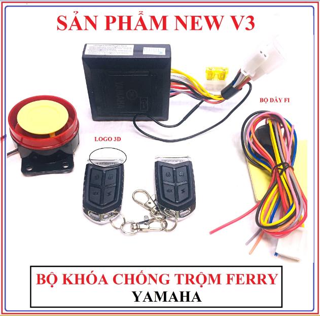 [ New V3 hàng độc quyền ] Bộ khóa chống trộm xe máy 2 remote Ferry Yamaha